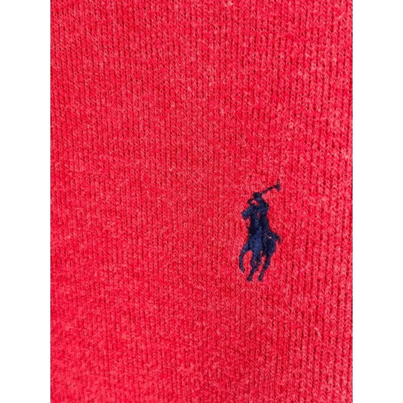 Ralph Lauren Mens Pullover Long Sleeve Mock Neck Quarter Zip Sweater Red Sz L - Picture 3 of 8